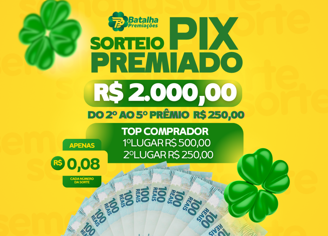 PIX PREMIADO BATALHA PREMIAÇÕES
